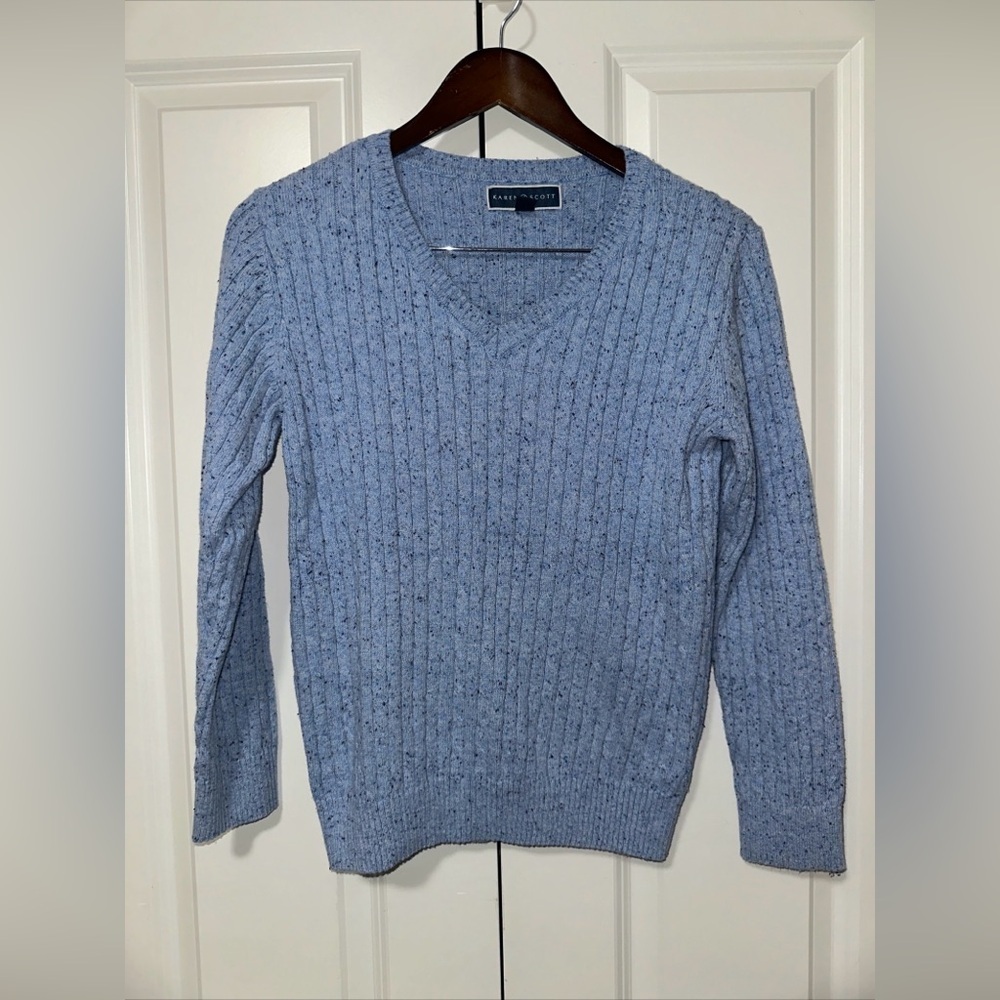 Karen Scott Longsleeve Stretch Knit Sweater S